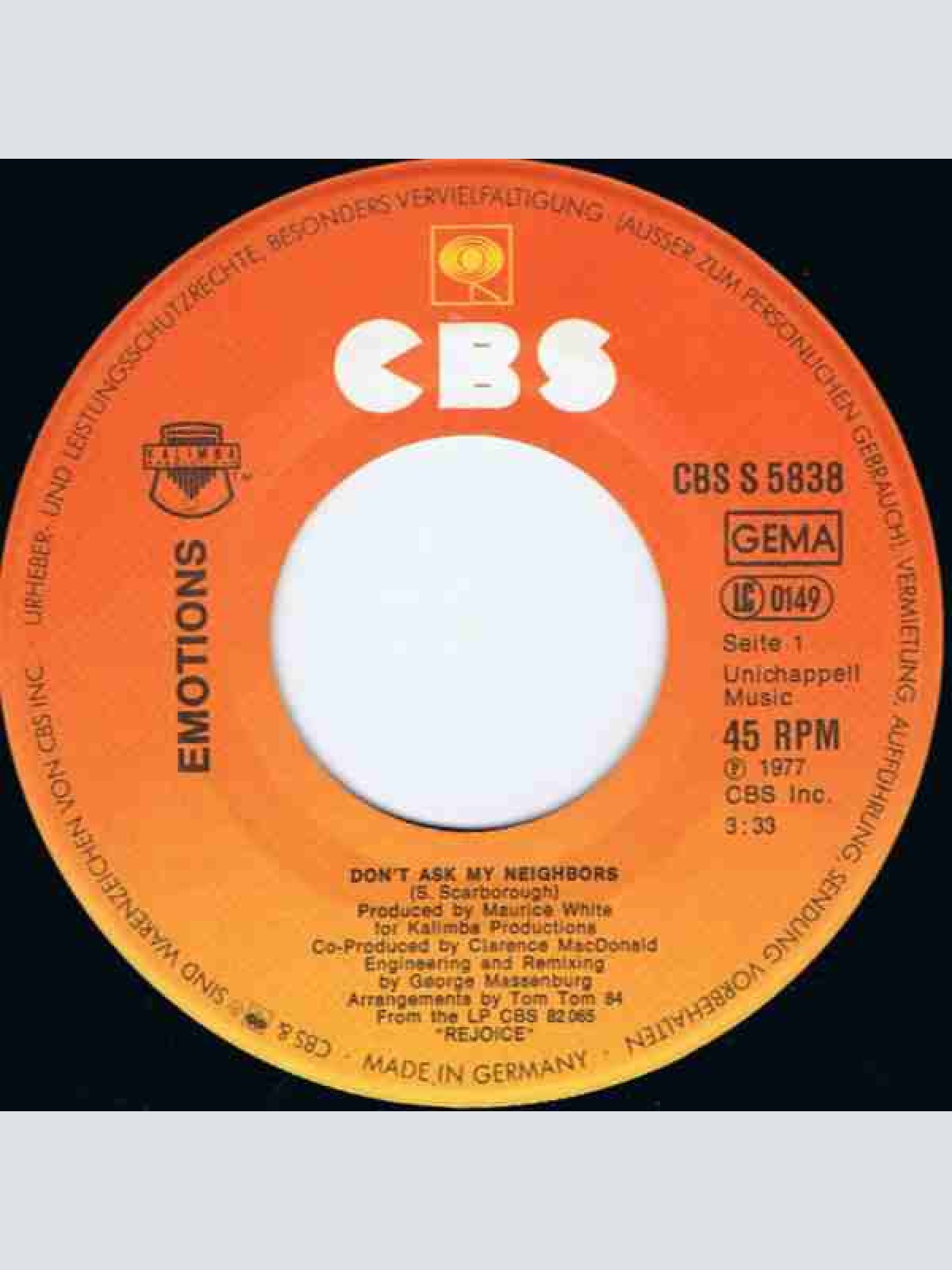 Vinyl / Emotions* - Don't Ask My Neighbors