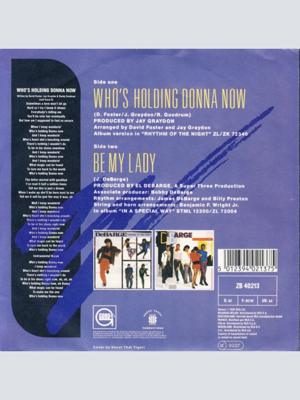 Vinyl / DeBarge - Who's Holding Donna Now