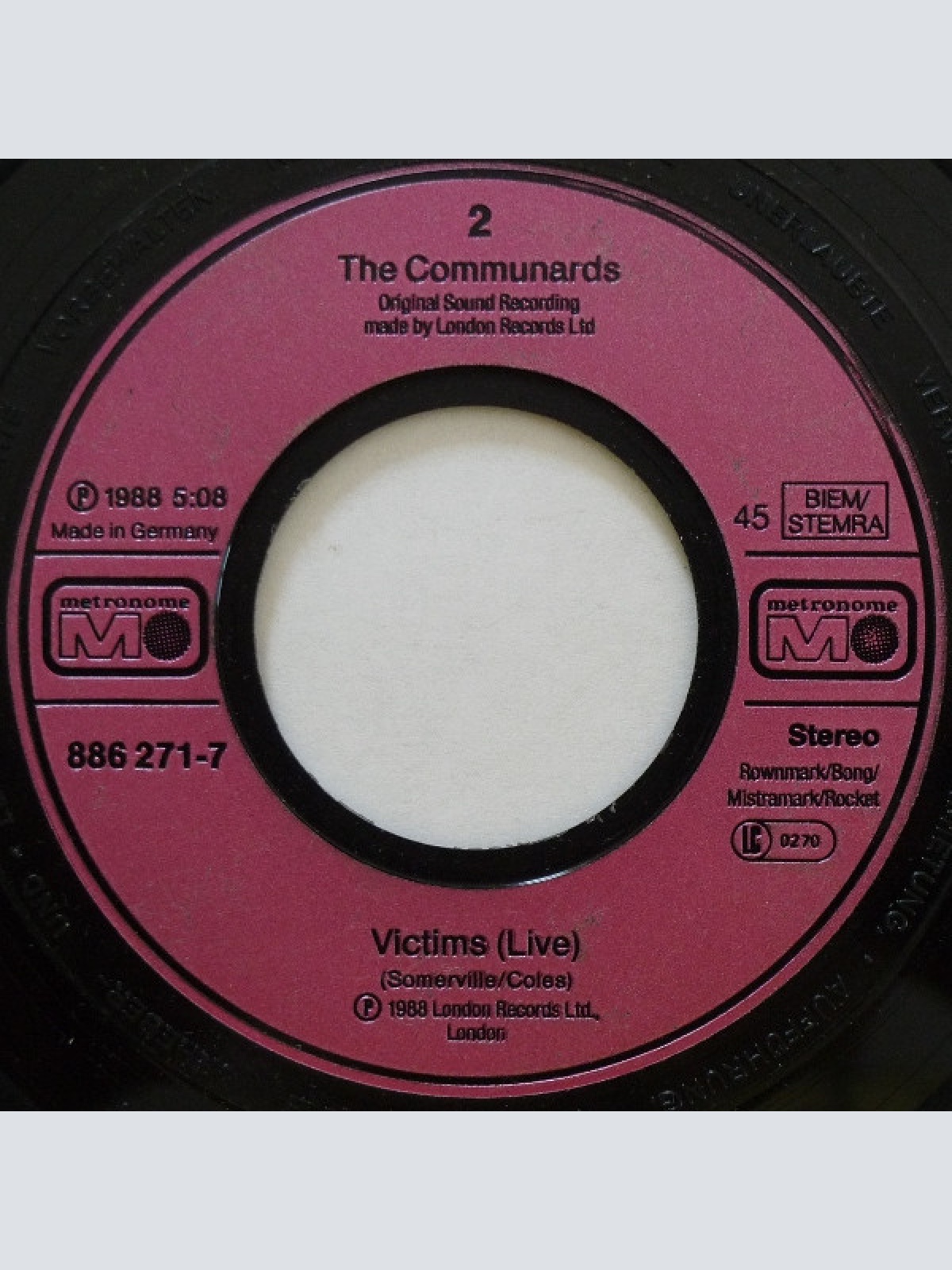 Vinyl / The Communards - For A Friend