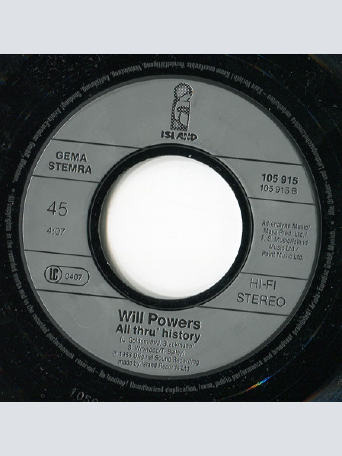 Vinyl / Will Powers - Kissing With Confidence