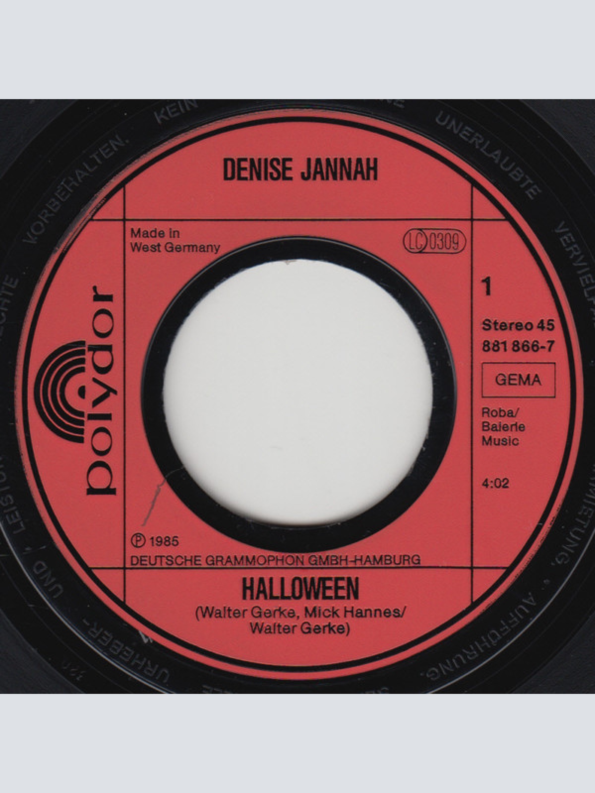 Vinyl / Denise Jannah - Halloween