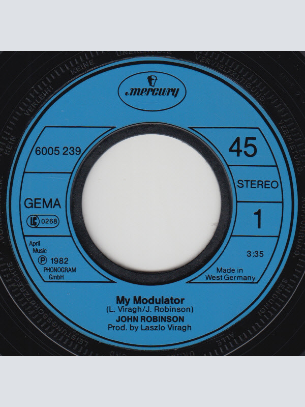 Vinyl / John Robinson (22) - My Modulator
