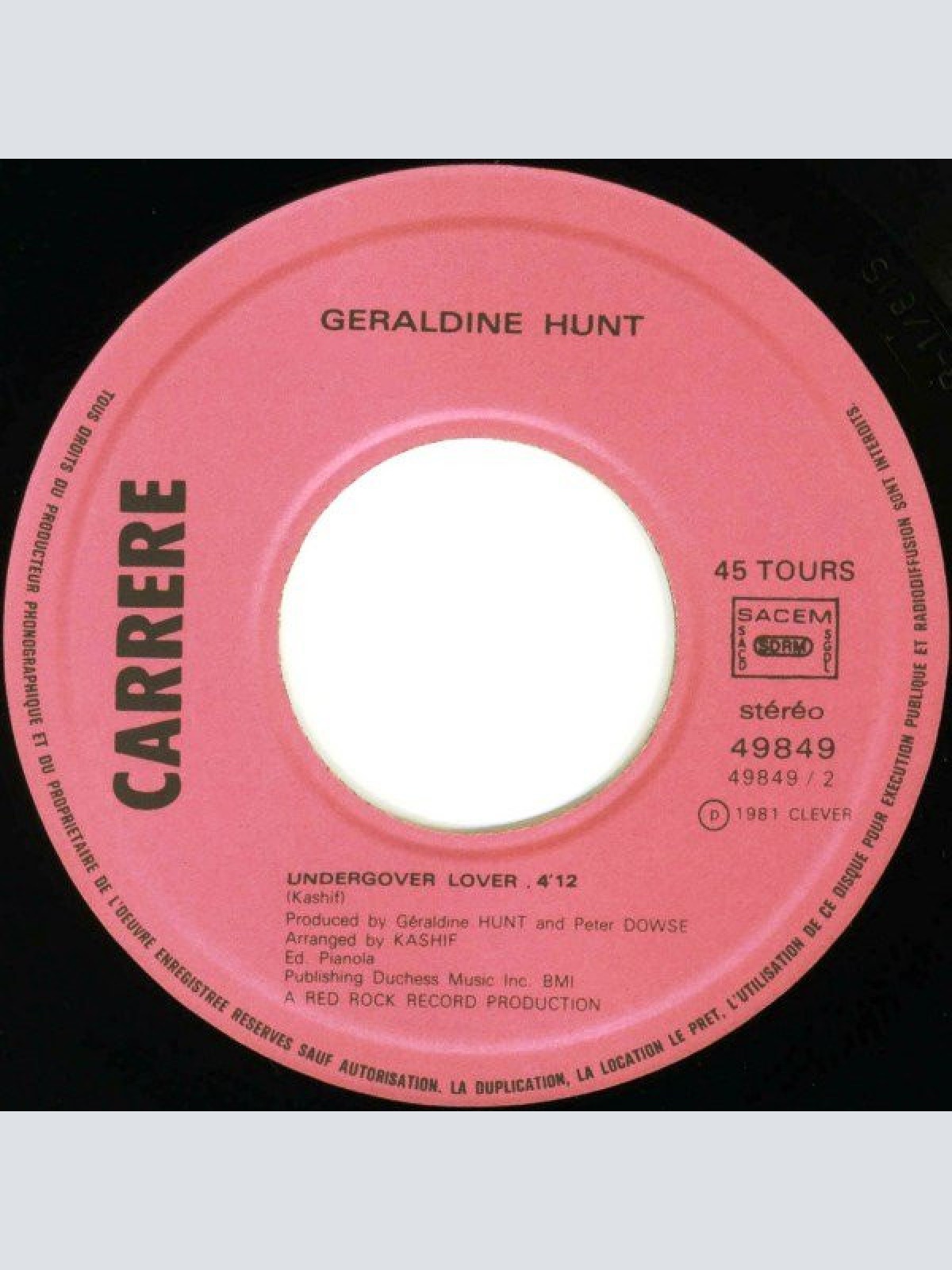 Vinyl / Géraldine Hunt* - It Doesn't Only Happen At Night