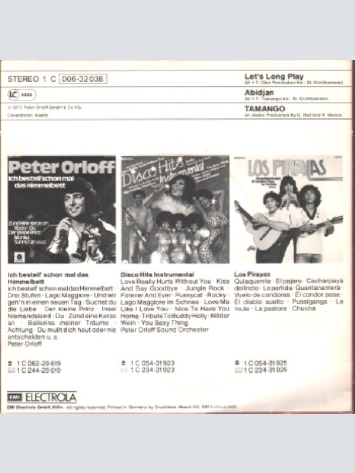 Vinyl / Tamango (3) - Let's Long Play