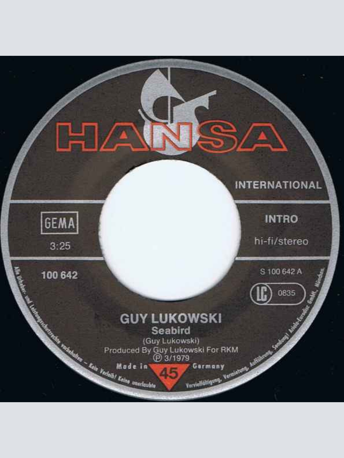 Vinyl / Guy Lukowski - Seabird