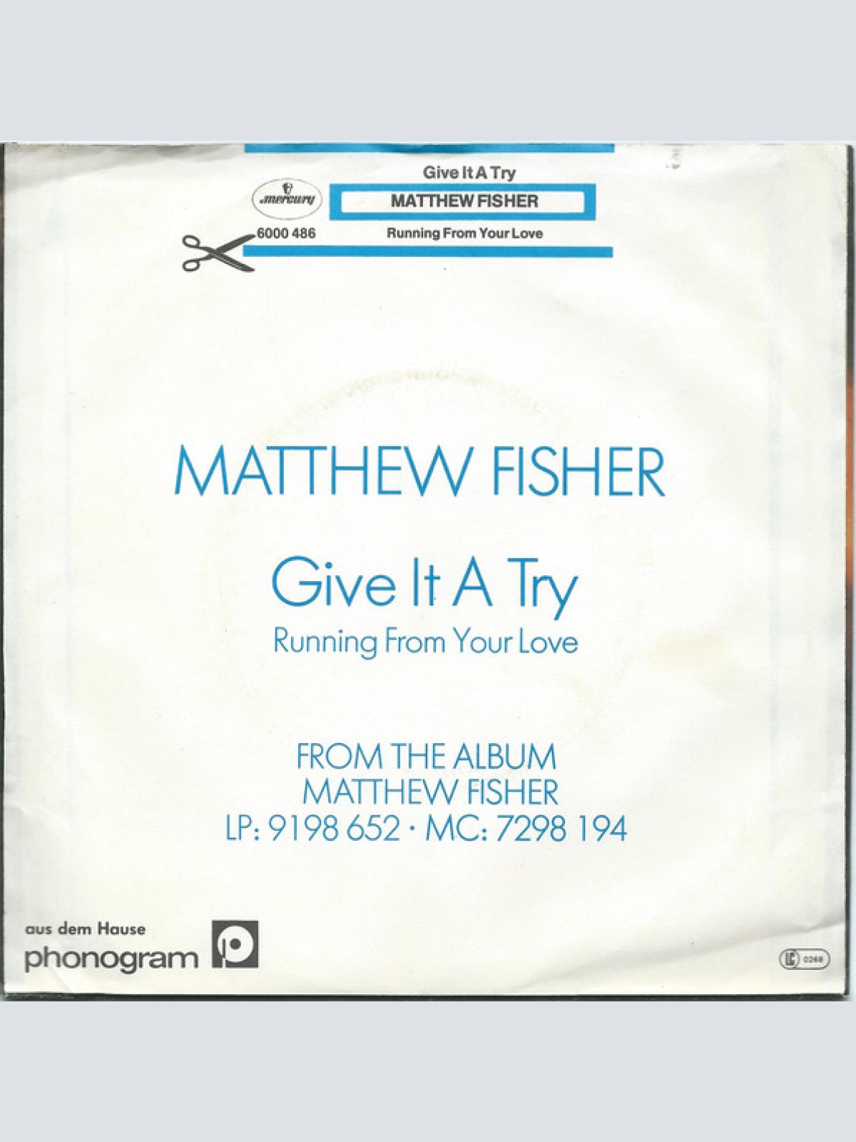 Vinyl / Matthew Fisher - Give It A Try