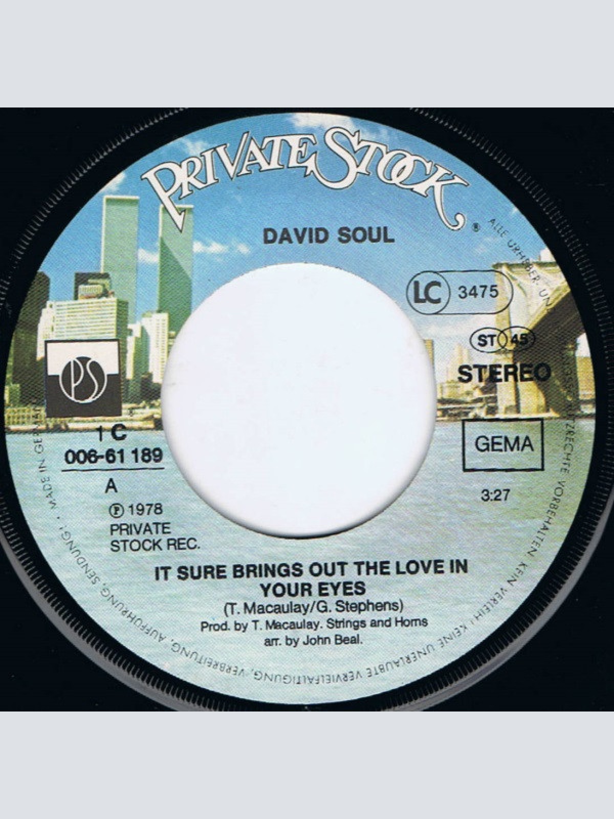Vinyl / David Soul - It Sure Brings Out The Love In Your Eyes