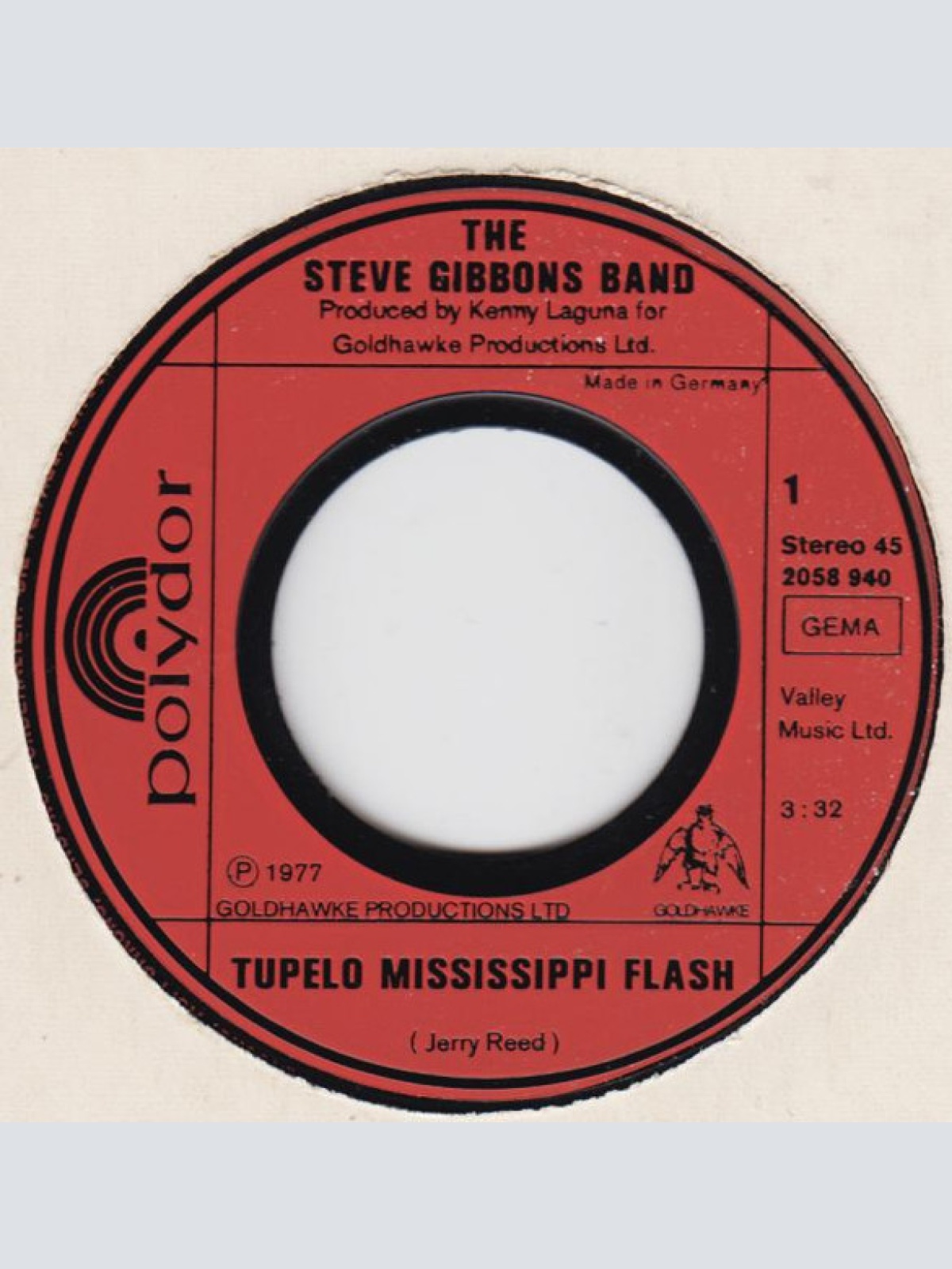 Vinyl / The Steve Gibbons Band* - Tupelo Mississippi Flash