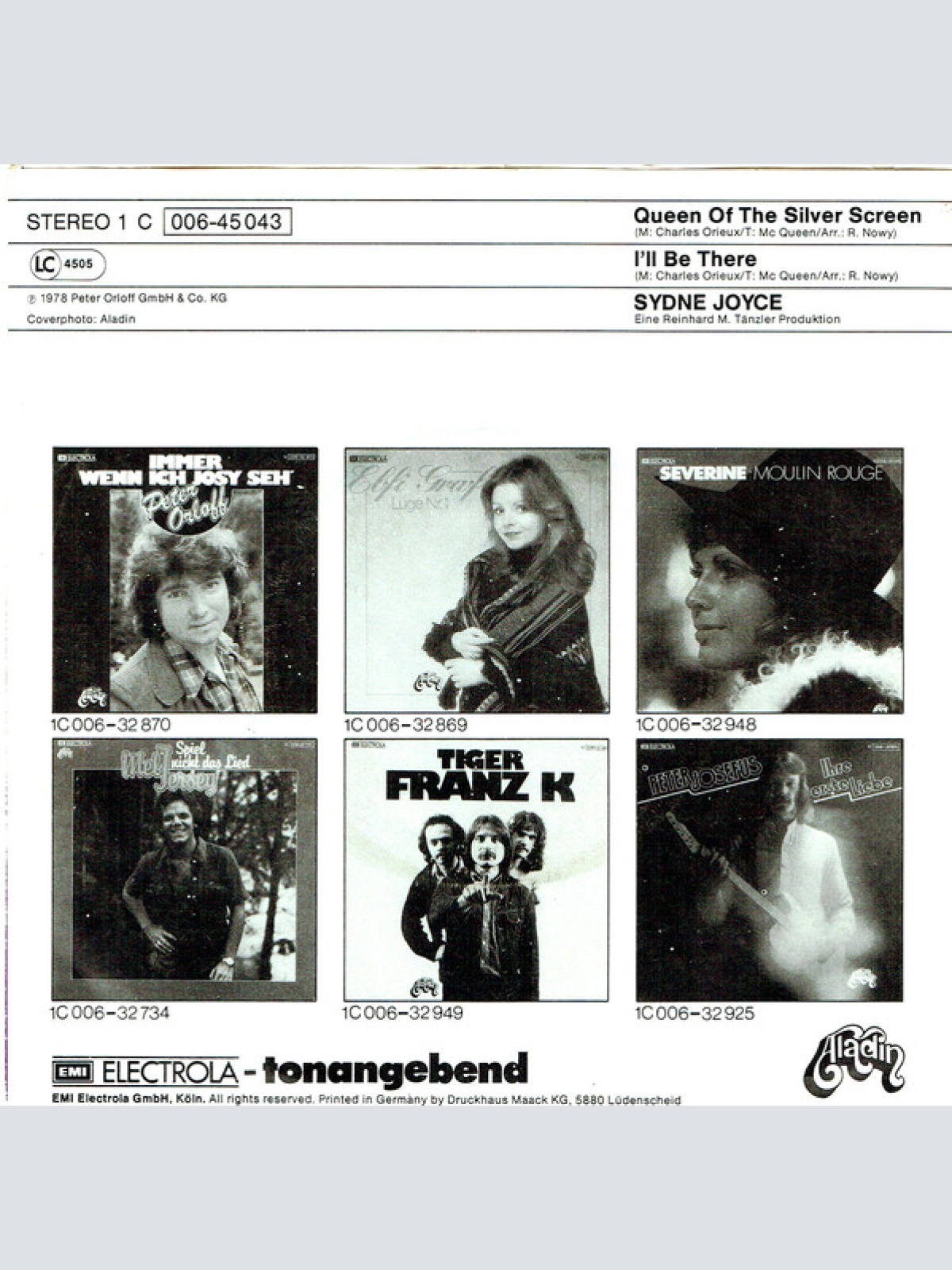 Vinyl / Sydne Joyce - Queen Of The Silver Screen