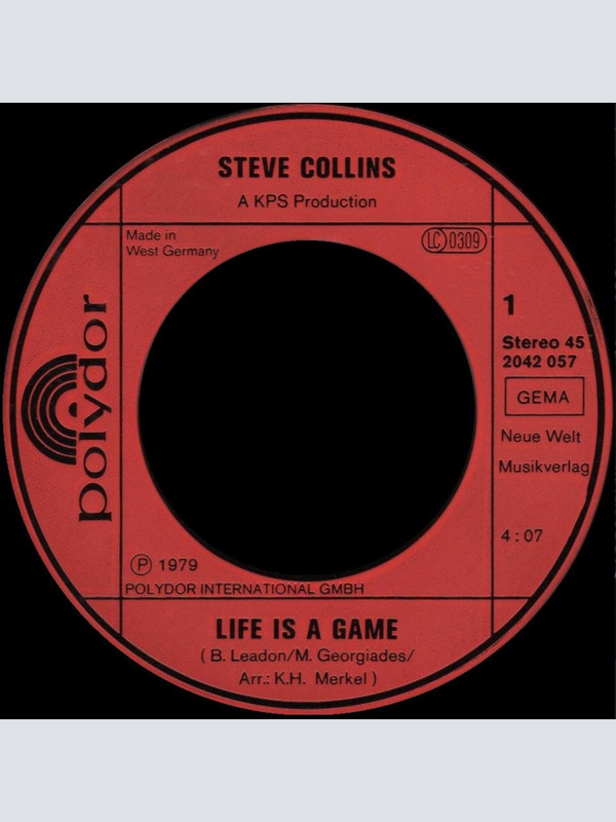 Vinyl / Steve Collins (5) - Life Is A Game