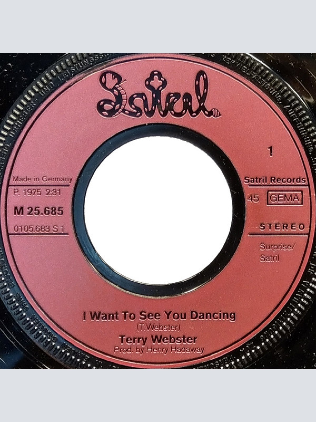 Vinyl / Terry Webster - I Want To See You Dancing
