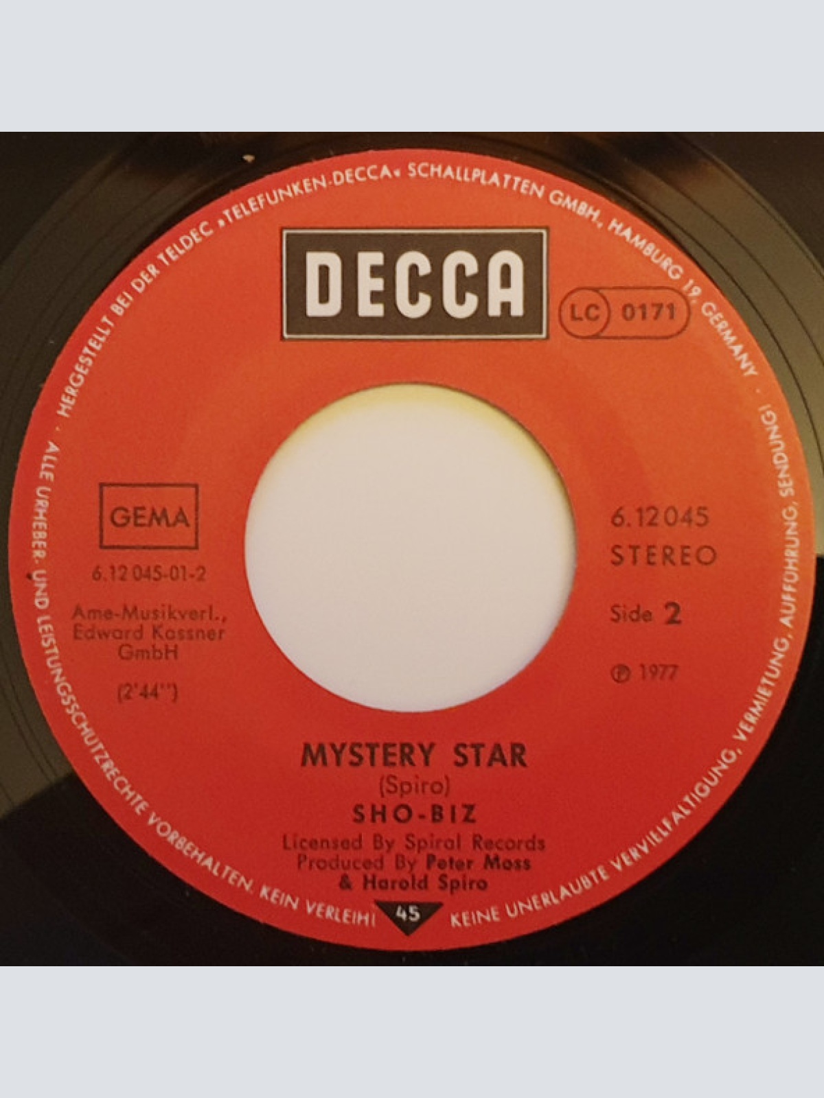 Vinyl / Sho-Biz - Uno Momento