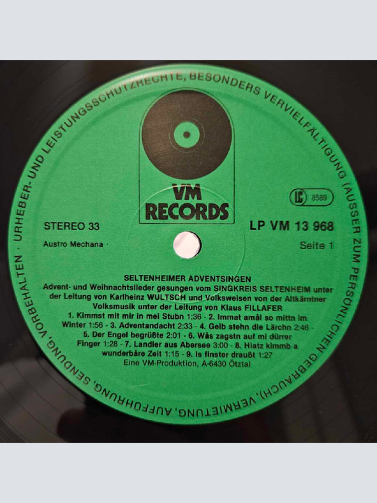 Vinyl / Singkreis Seltenheim* - Seltenheimer Adventsingen