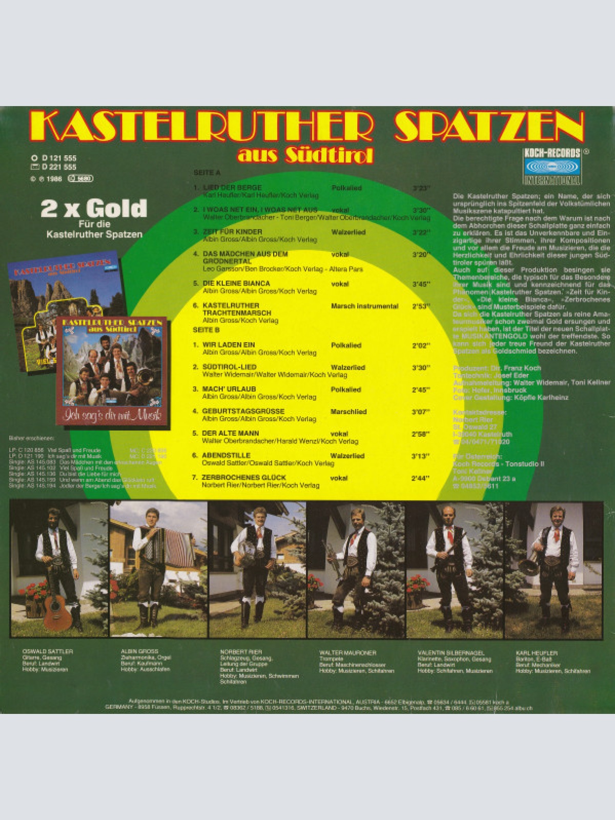 Vinyl / Kastelruther Spatzen Aus Südtirol* - Musikantengold