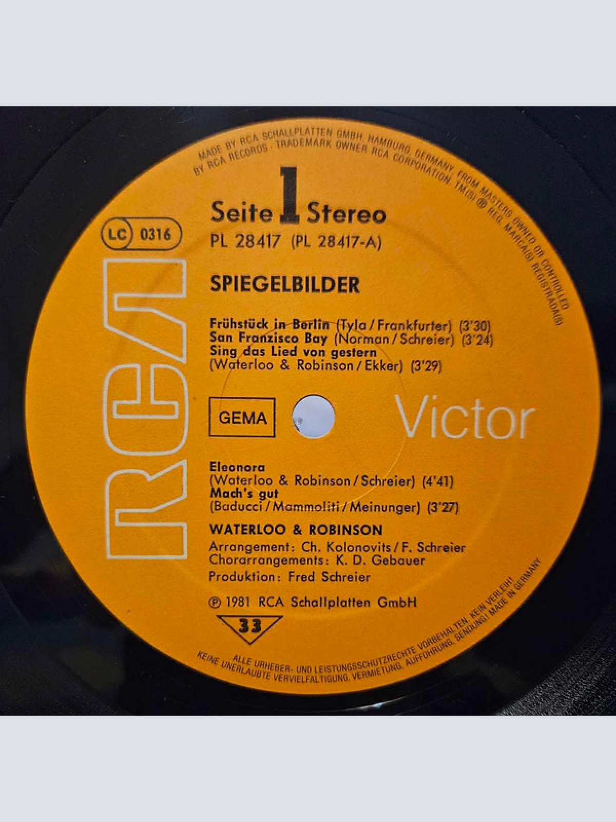 Vinyl / Waterloo & Robinson - Spiegelbilder