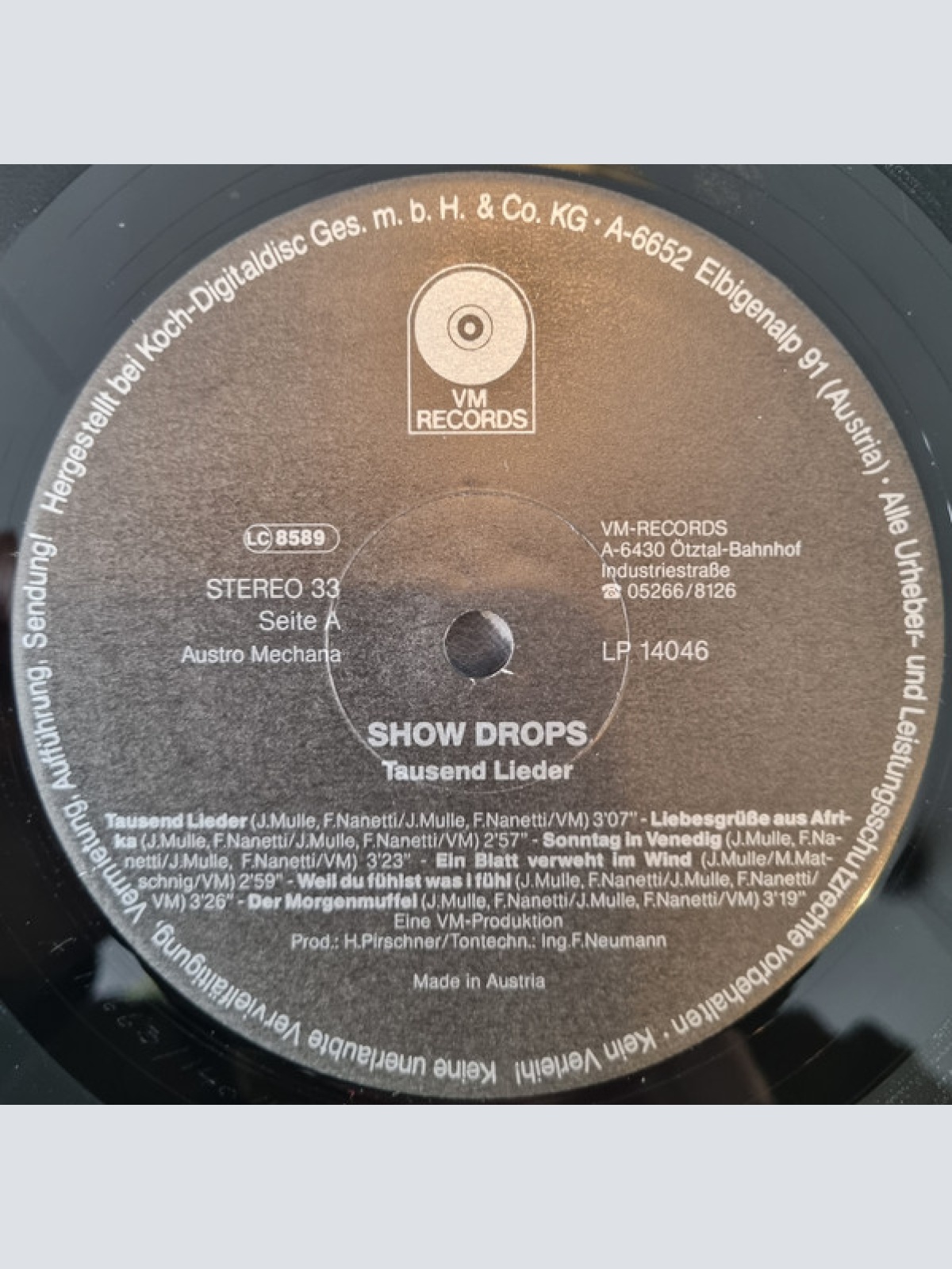 Vinyl / Show-Drops - Tausend Lieder