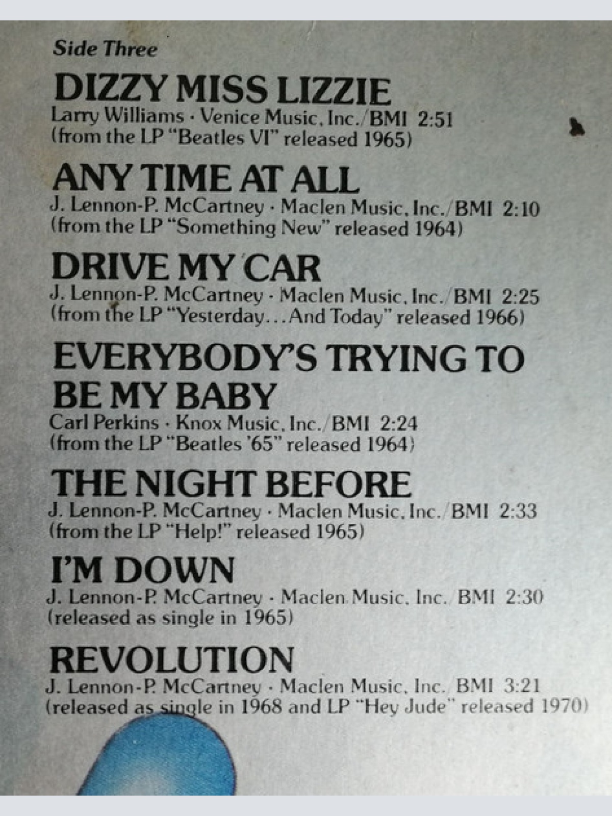 Vinyl / The Beatles - Rock 'N' Roll Music