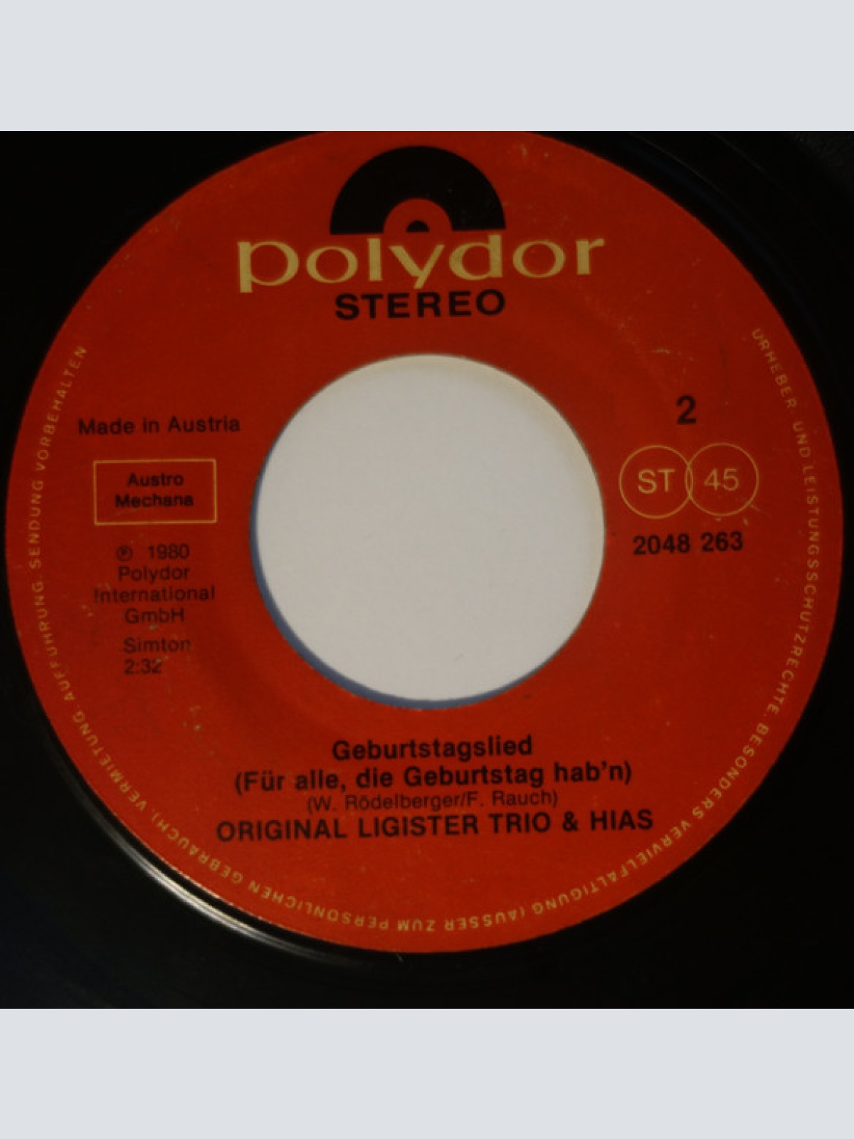 Vinyl / Original Ligister Trio & Hias - Aber Schön Muß Sie Sein