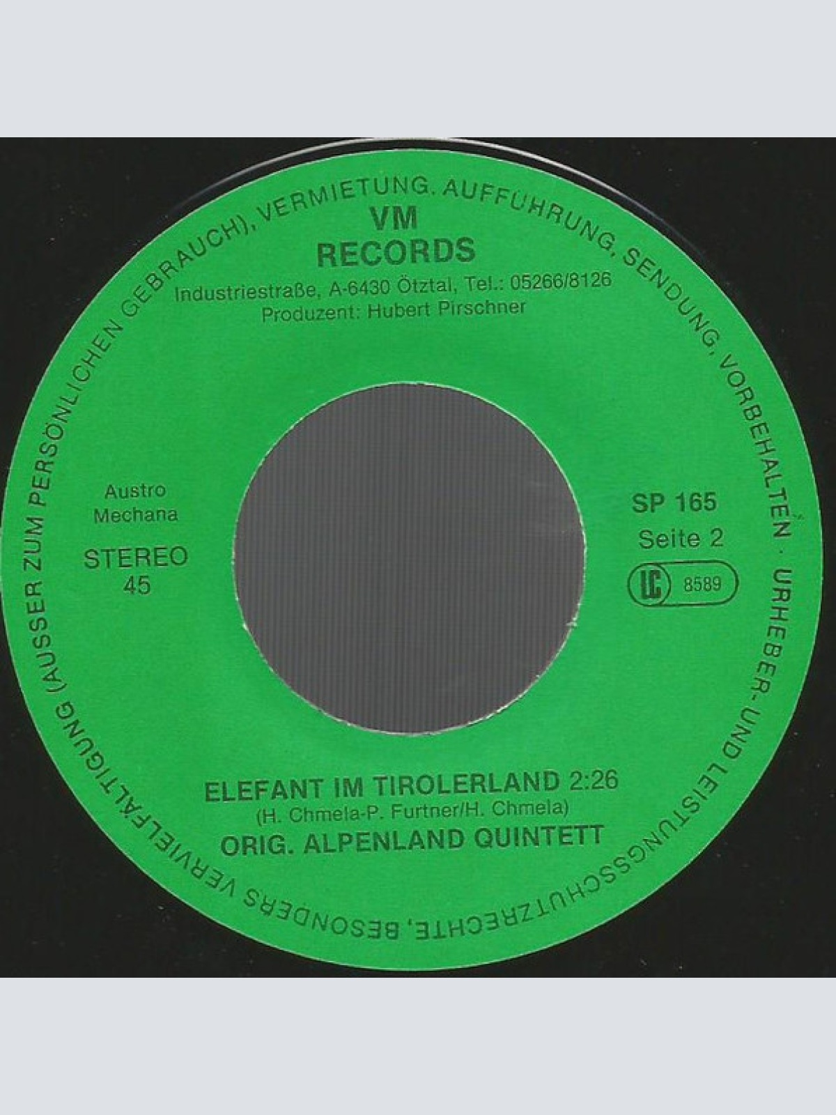 Vinyl / Orig. Alpenland Quintett - Wir Feiern Jubiläum