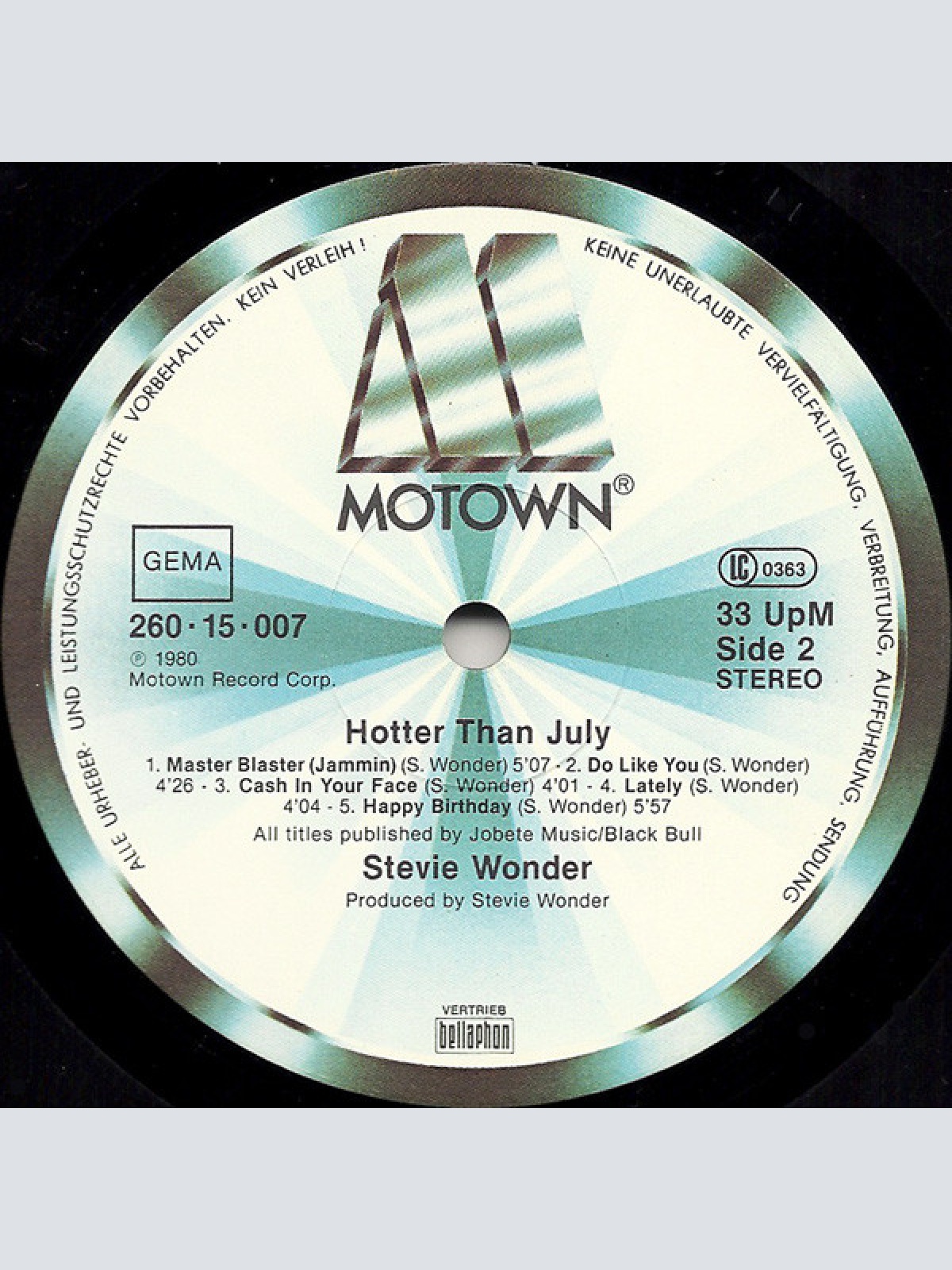 Vinyl / Stevie Wonder - Hotter Than July