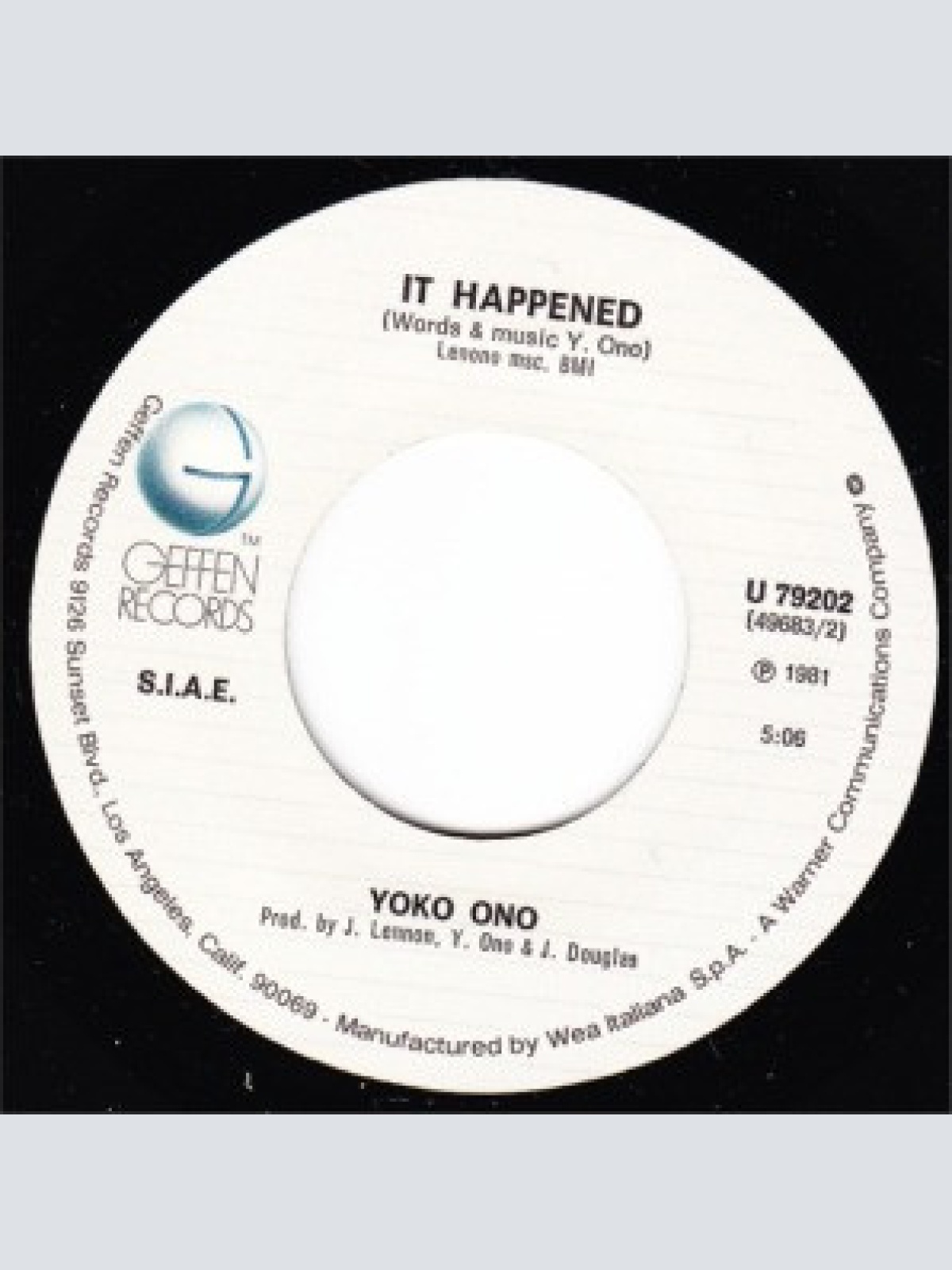 Vinyl / Yoko Ono - Walking On Thin Ice