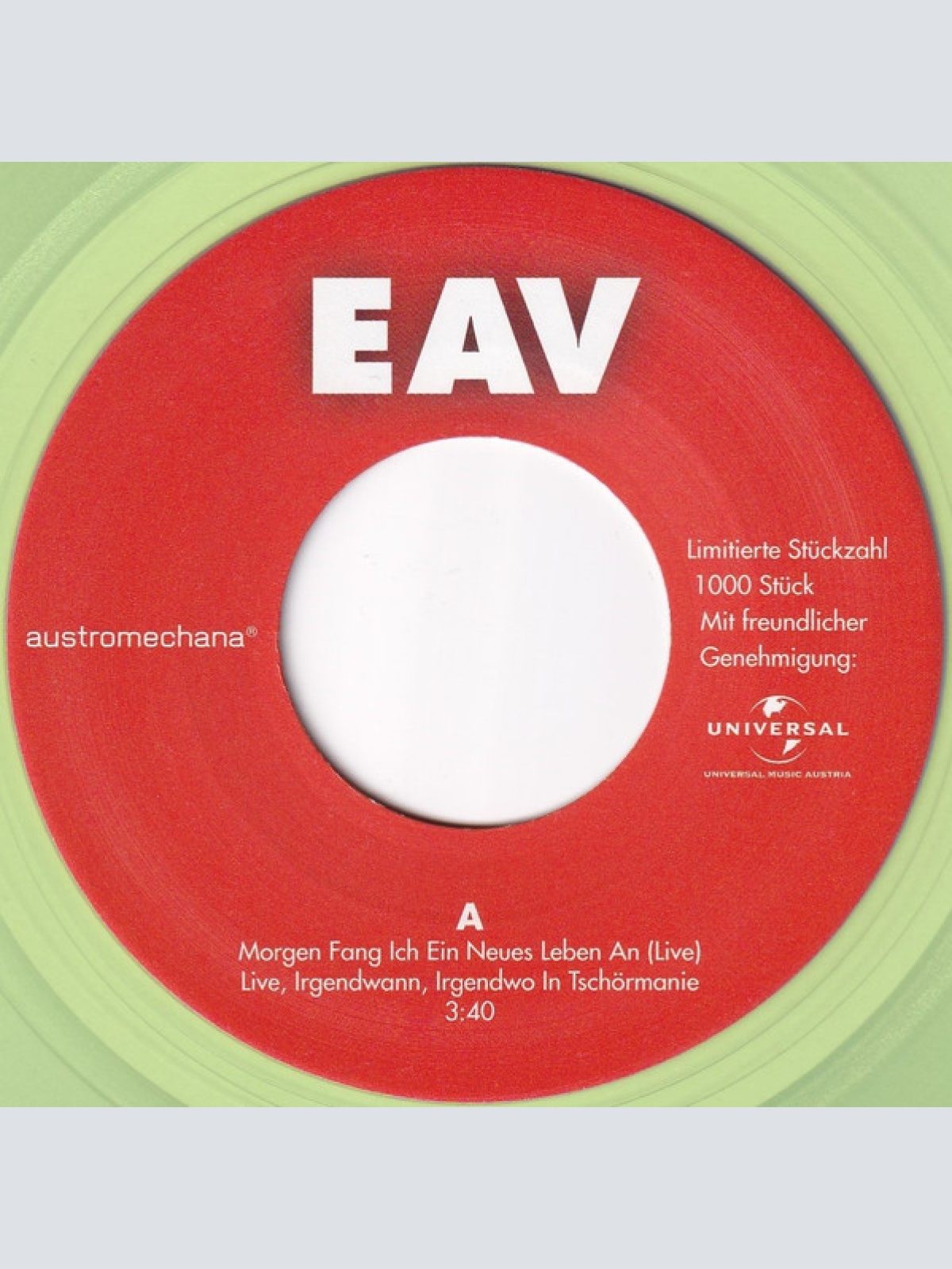 Vinyl / EAV* - Morgen Fang Ich Ein Neues Leben An (Live) Live, Irgendwann, Irgendwo In Tschörmanie