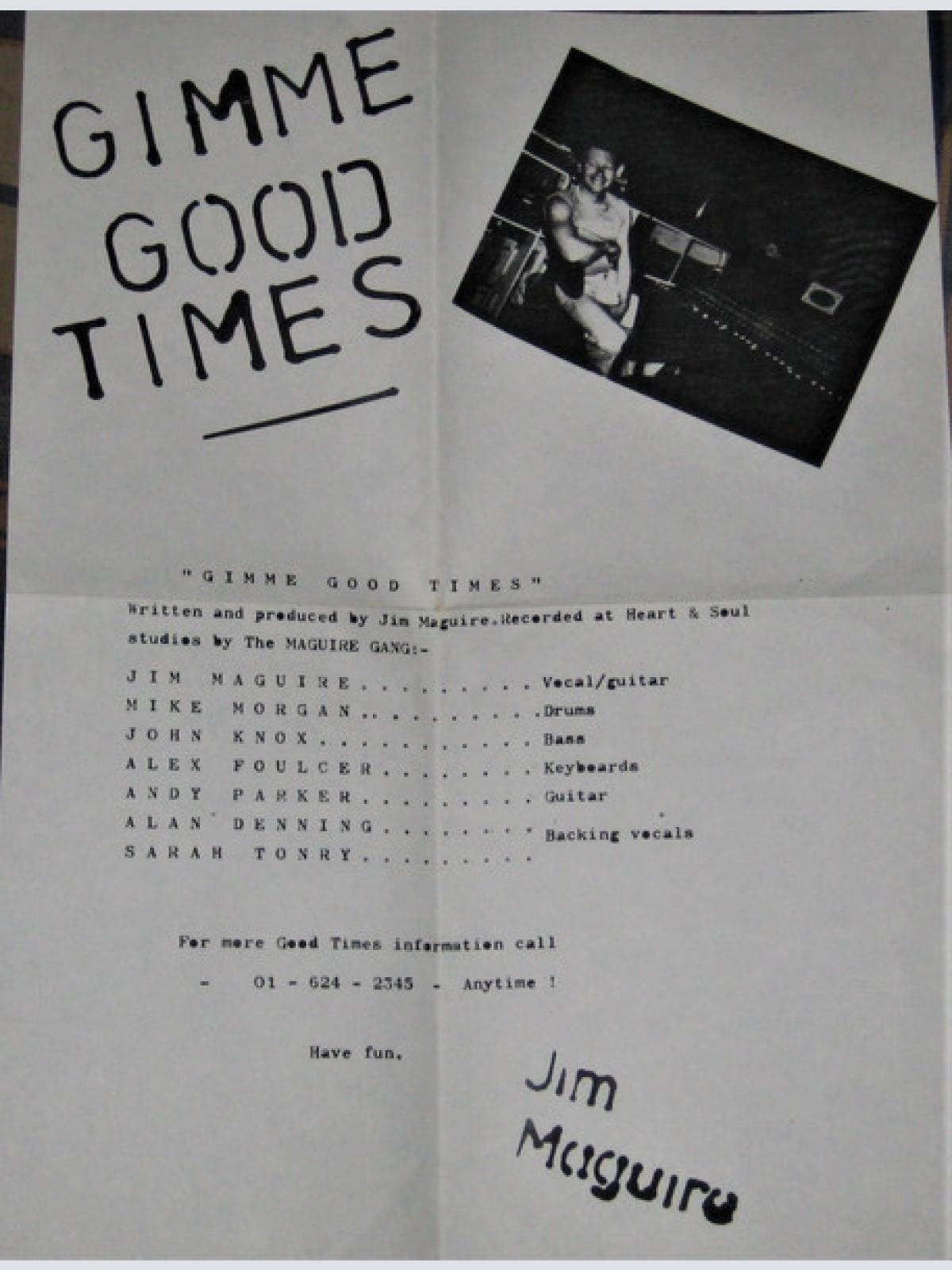 Vinyl / The Maguire Gang - Gimme Good Times