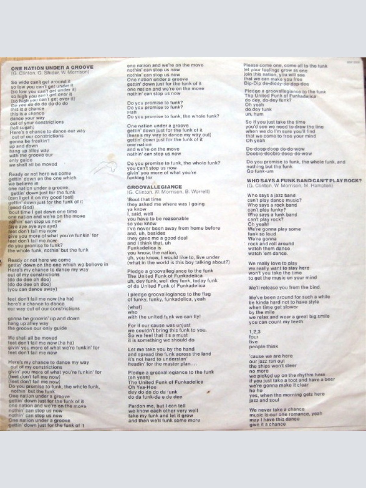 Vinyl / Funkadelic - One Nation Under A Groove