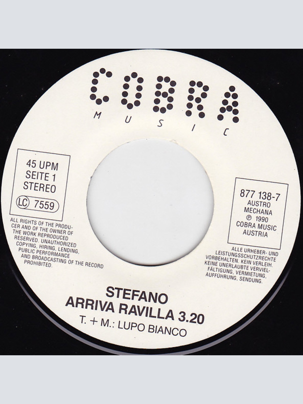 Vinyl / Stefano* - Stefano Arriva Ravilla