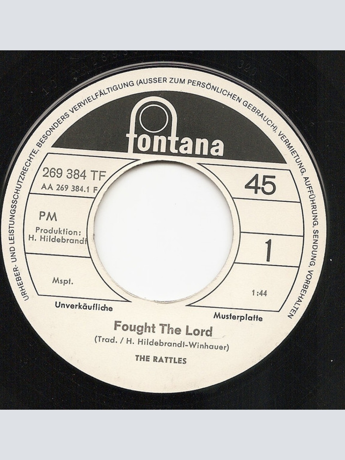 Vinyl / The Rattles - Fought The Lord