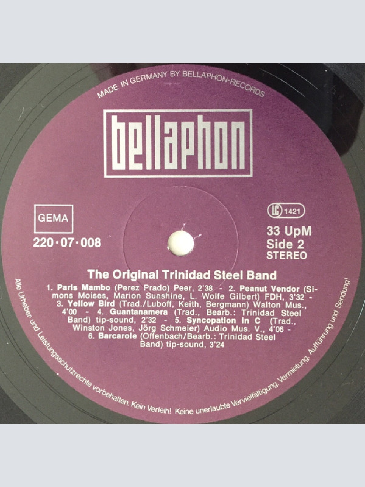 Vinyl / The Original Trinidad Steel Band - The Original Trinidad Steel Band