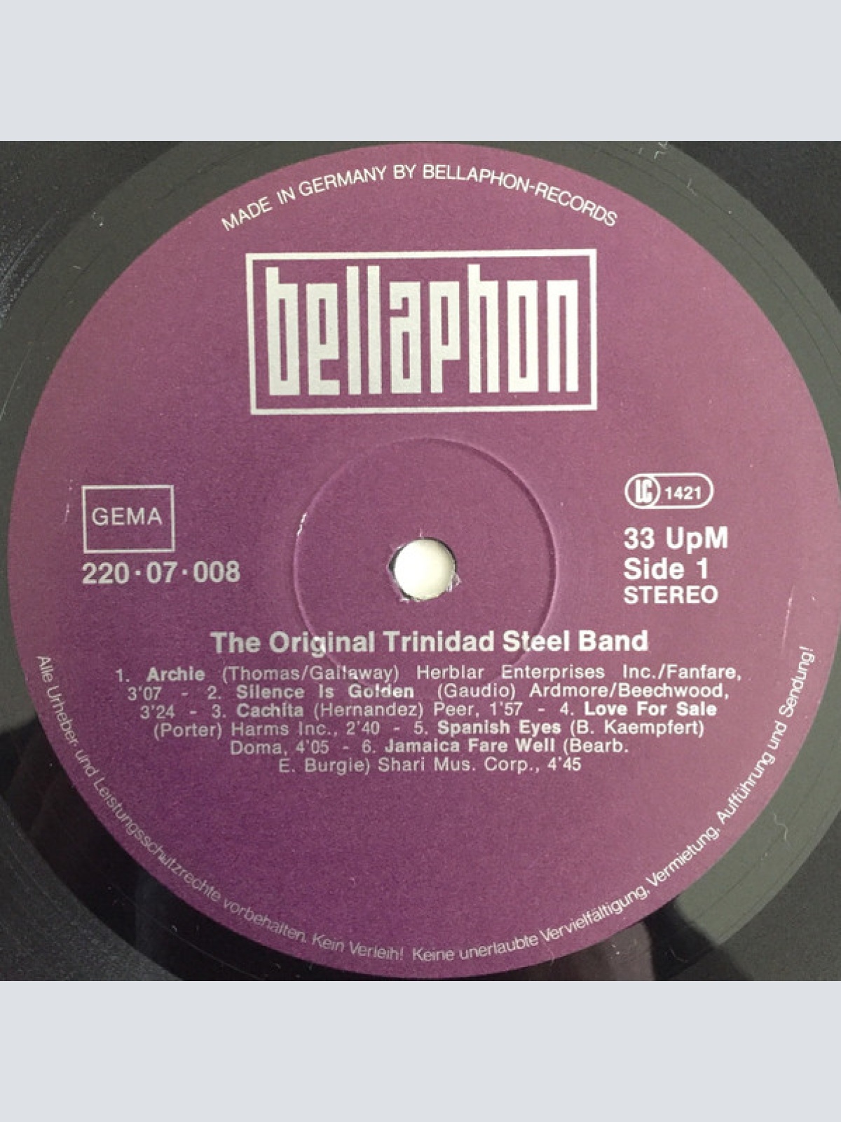 Vinyl / The Original Trinidad Steel Band - The Original Trinidad Steel Band