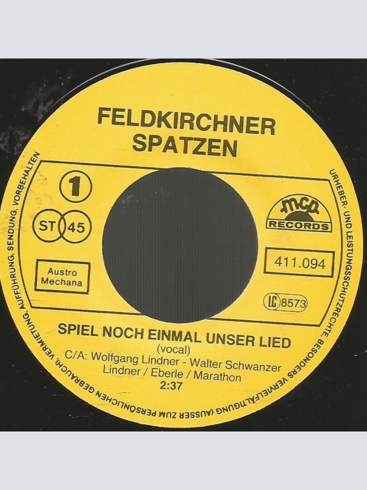 Vinyl / Feldkirchner Spatzen - Spiel Noch Einmal Unser Lied / Liebe Und Träume