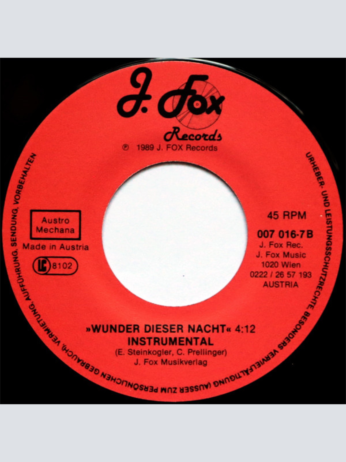 Vinyl / Tommy (2) - Wunder Dieser Nacht