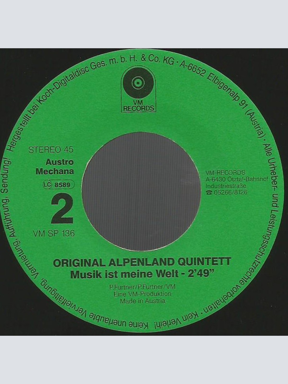 Vinyl / Orig. Alpenland Quintett - Oh, Rosita