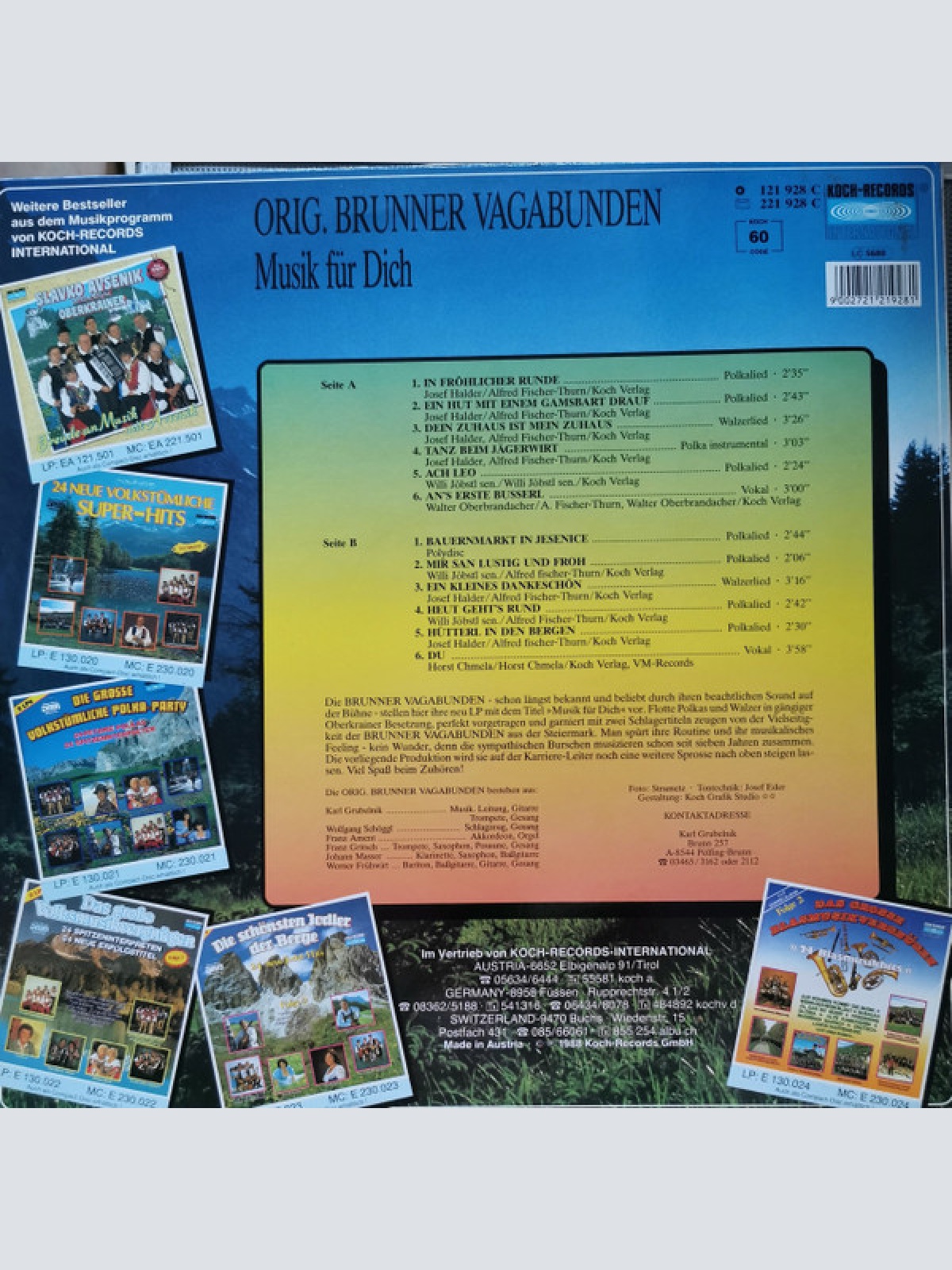 Vinyl / Orig. Brunner Vagabunden* - Musik Für Dich