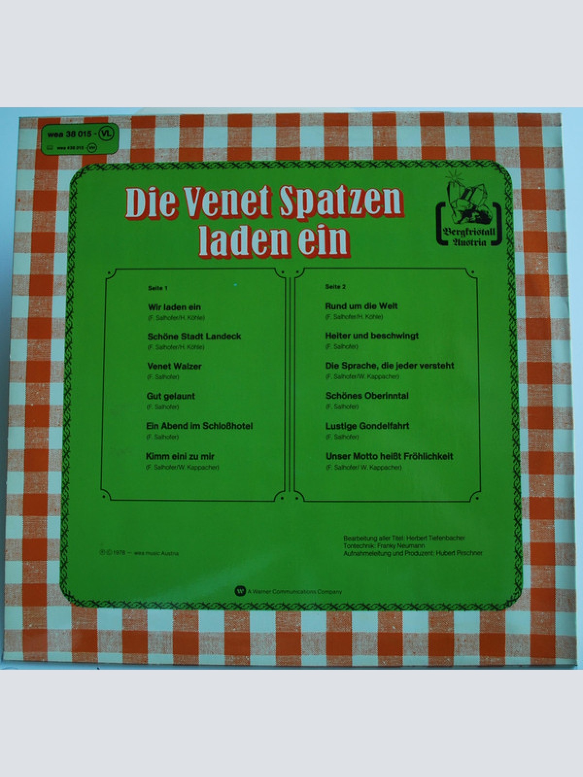 Vinyl / Original Venet Spatzen - Die Venet Spatzen laden ein