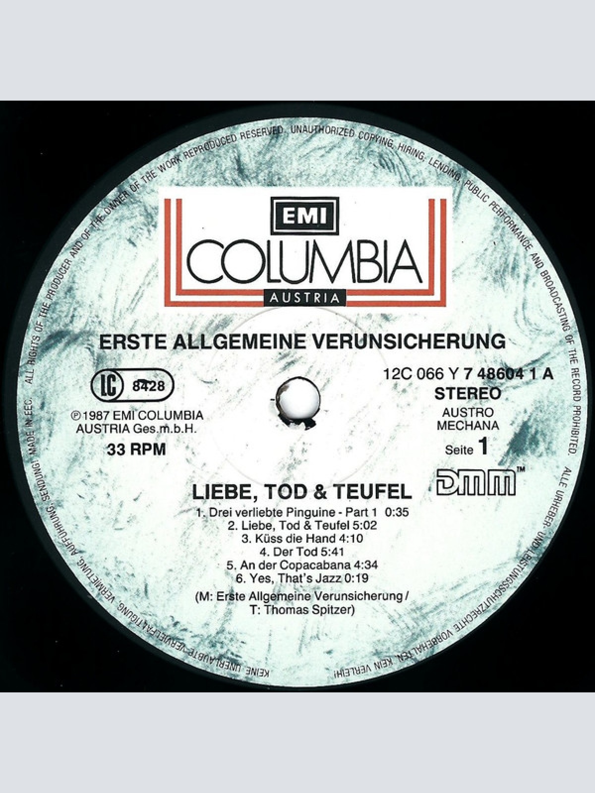 Vinyl / Verunsicherung (Erste Allgemeine)* - Liebe, Tod & Teufel (Teil 1)