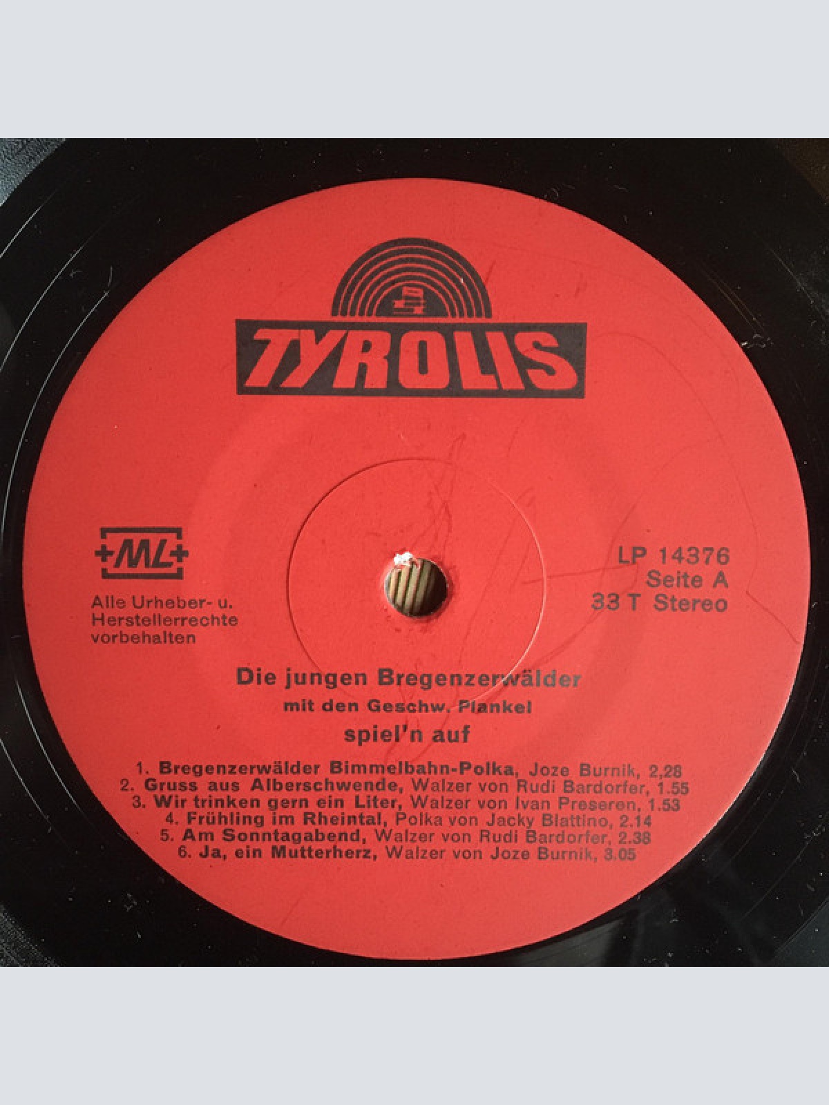 Vinyl / Die Jungen Bregenzerwälder Mit Geschw. Plankel* - Spiel'n Auf