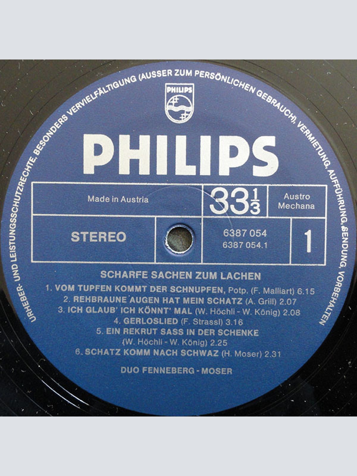 Vinyl / Fenneberg-Moser* - Scharfe Sachen Zum Lachen
