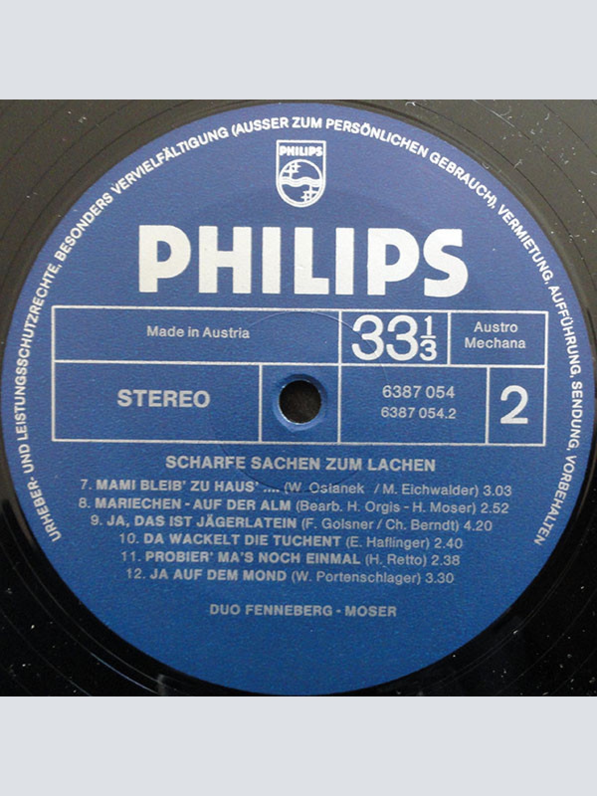 Vinyl / Fenneberg-Moser* - Scharfe Sachen Zum Lachen