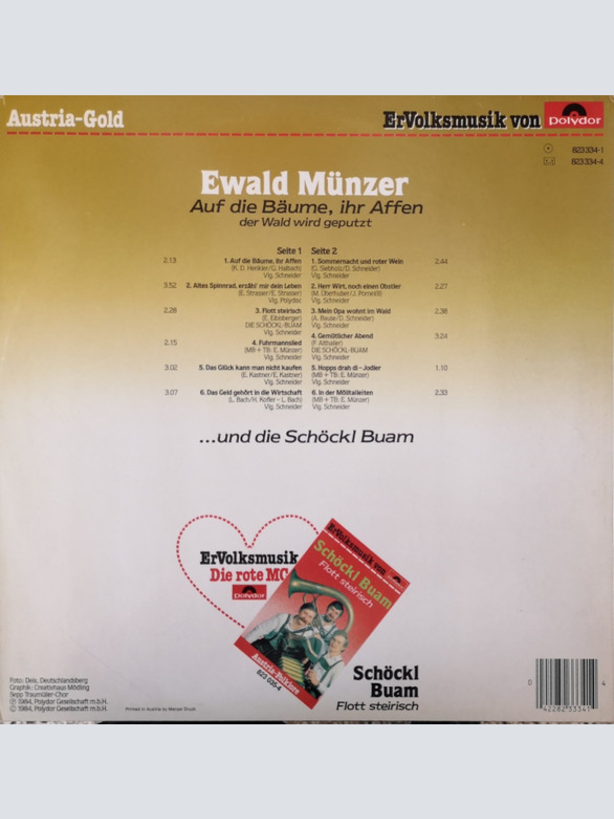 Vinyl / Ewald Münzer - Auf Die Bäume, Ihr Affen