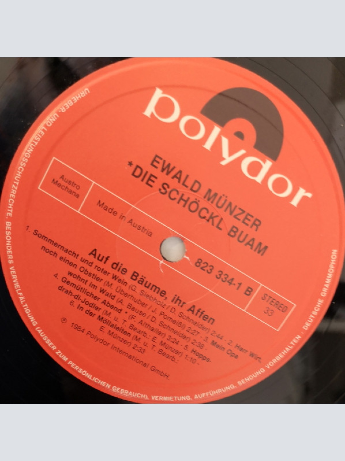 Vinyl / Ewald Münzer - Auf Die Bäume, Ihr Affen