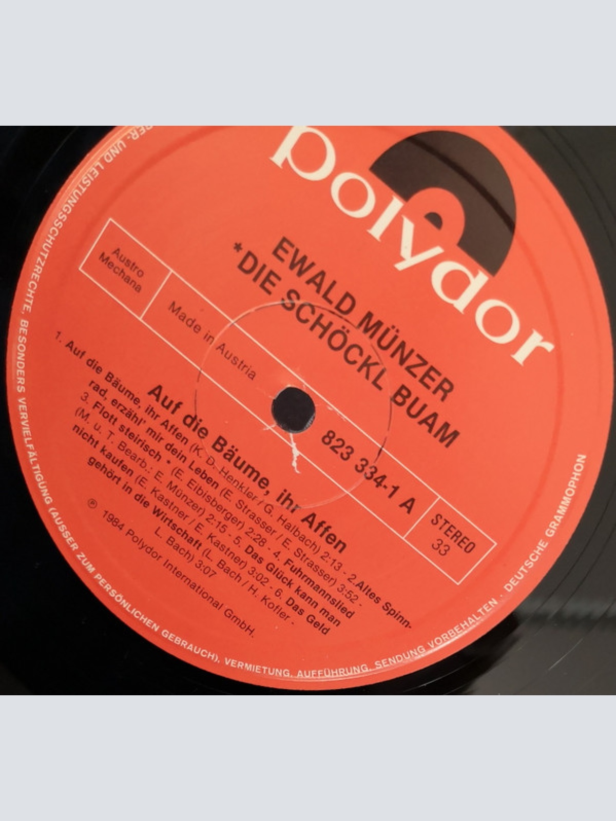 Vinyl / Ewald Münzer - Auf Die Bäume, Ihr Affen