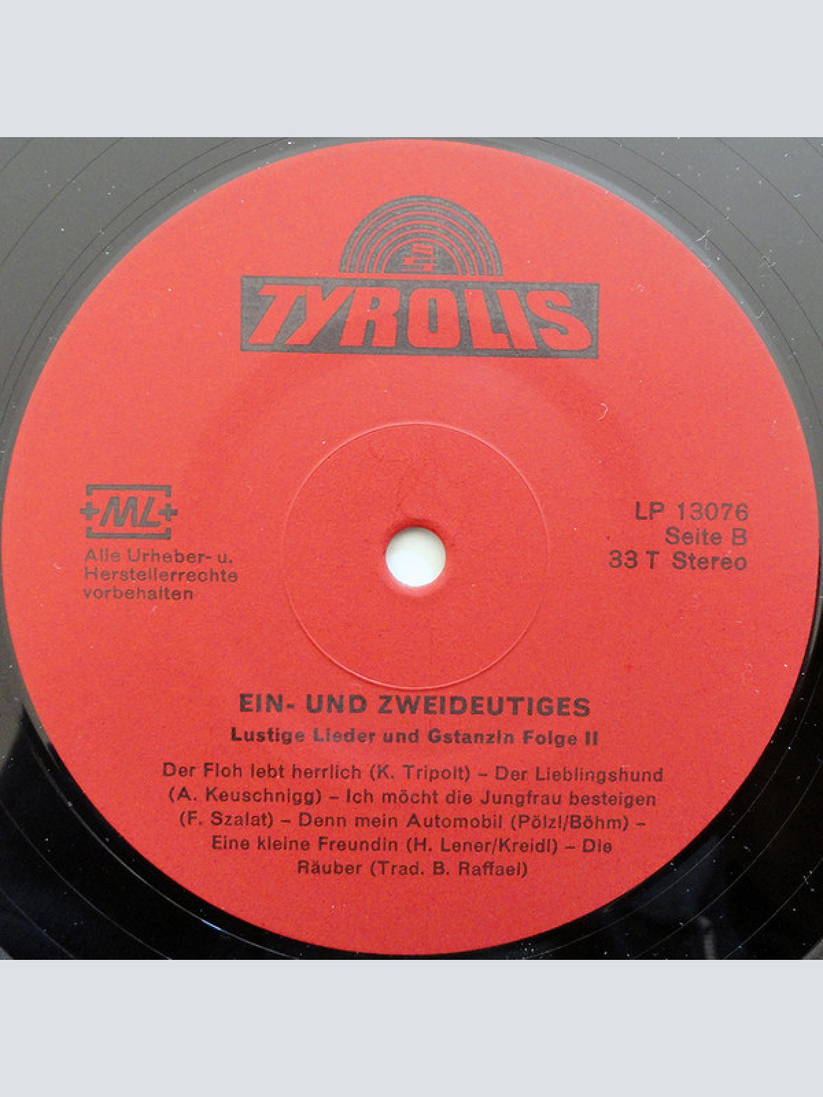 Vinyl / Various - Ein- Und Zweideutiges (Lustige Lieder Und G'stanzln Folge 2)