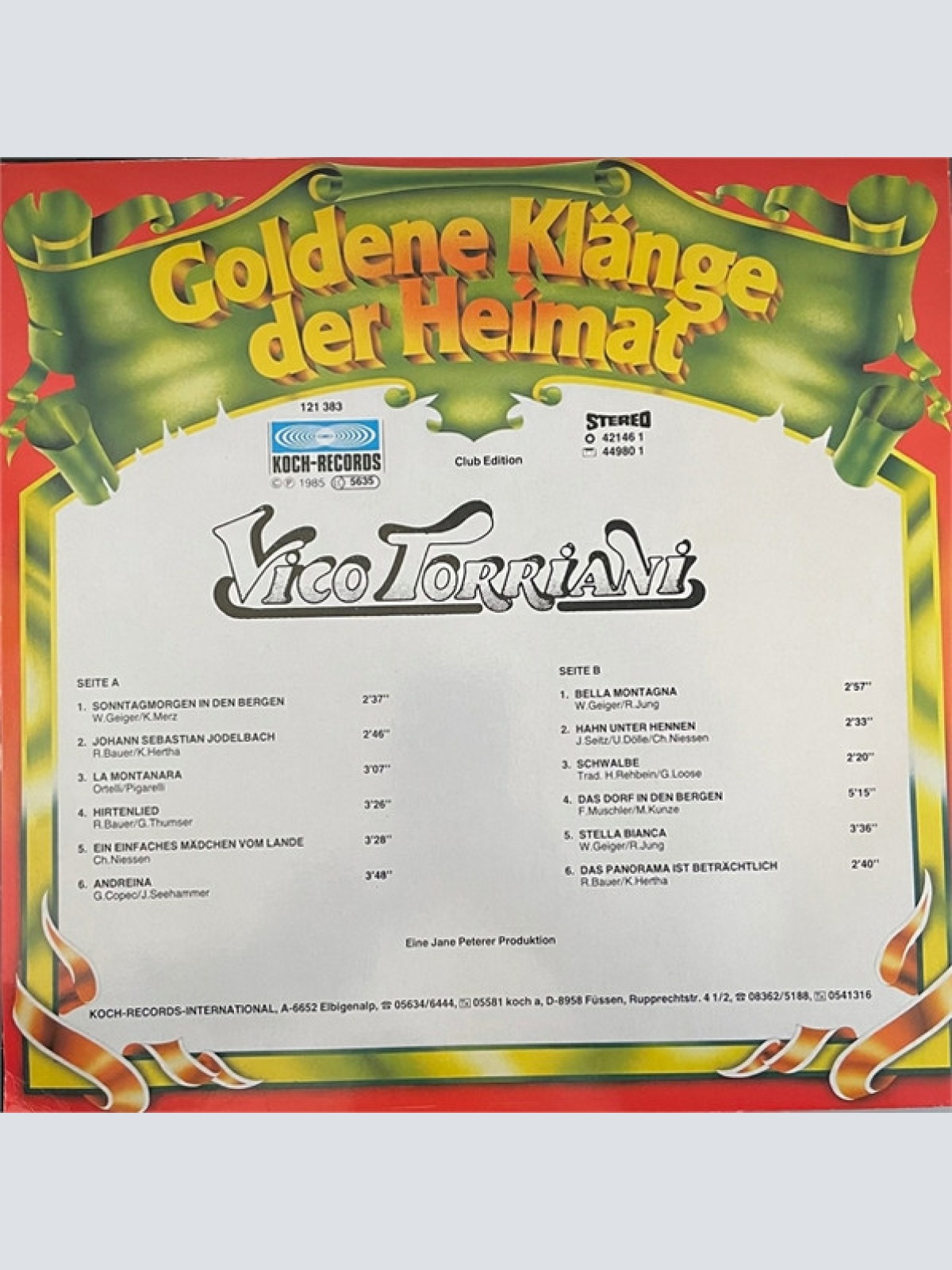 Vinyl / Vico Torriani - Goldene Klänge Der Heimat