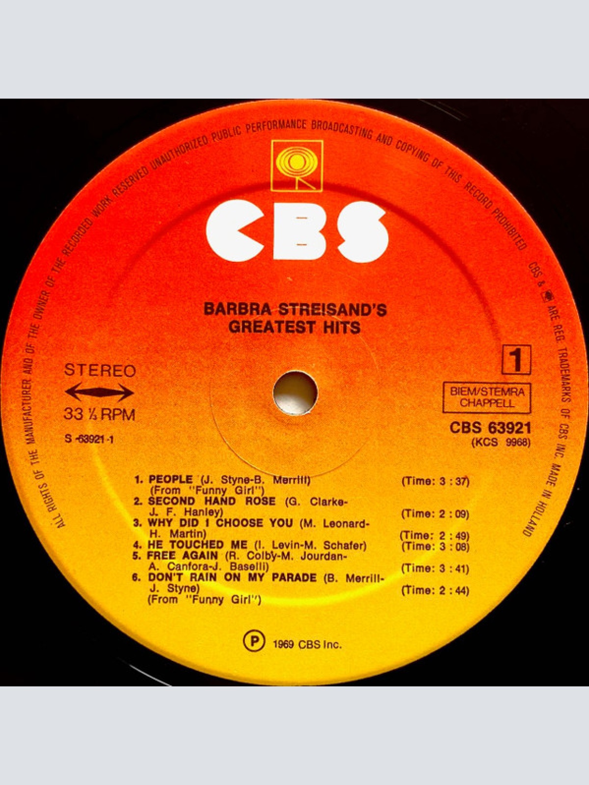 Vinyl / Barbra Streisand - Barbra Streisand's Greatest Hits