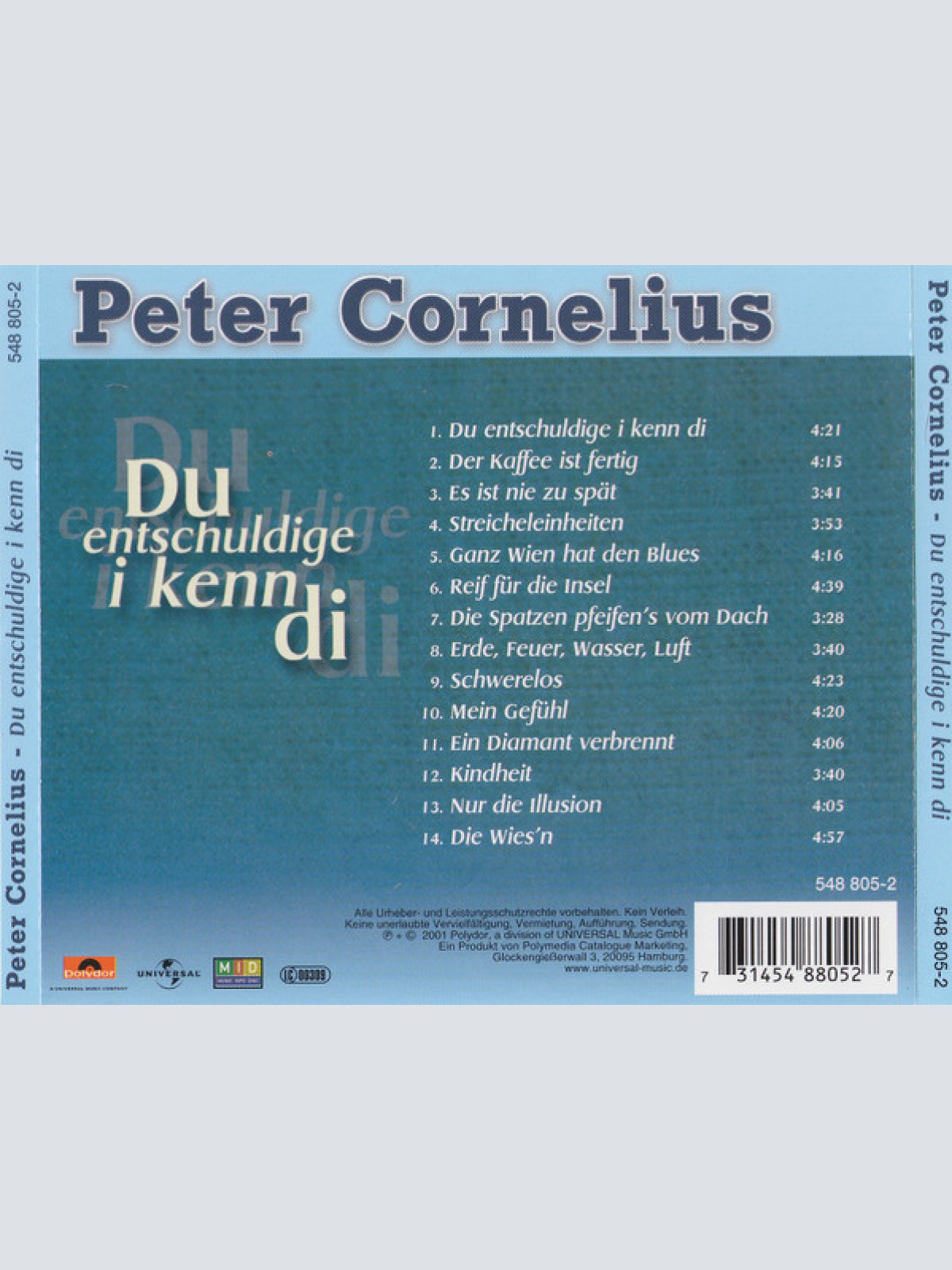 CD / Peter Cornelius - Du Entschuldige I Kenn Di
