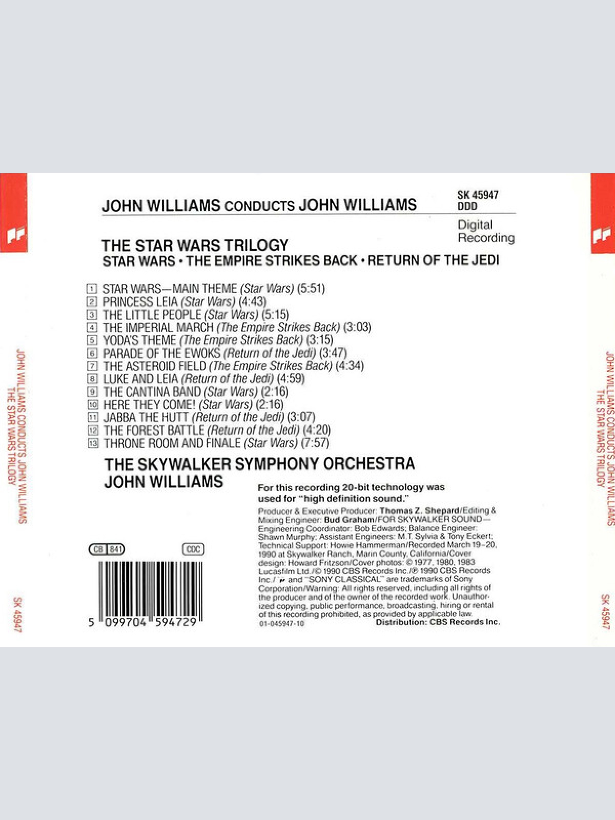 CD / John Williams (4) Conducts  John Williams (4) - The Star Wars Trilogy (Star Wars / The Empire Strikes Back / Return Of The Jedi)