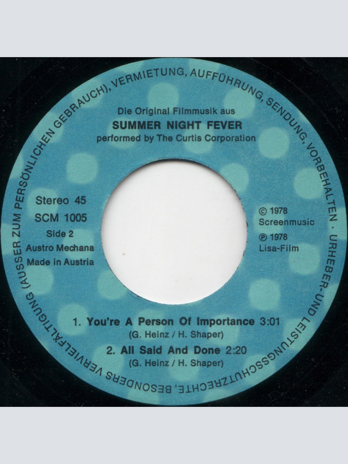 Vinyl / Curtis Corp.*, Travel (4) - Summer Night Fever
